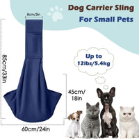 Pawaboo Small Dog Sling Carrier – Essentials for Dogs - Indigo - image 2
