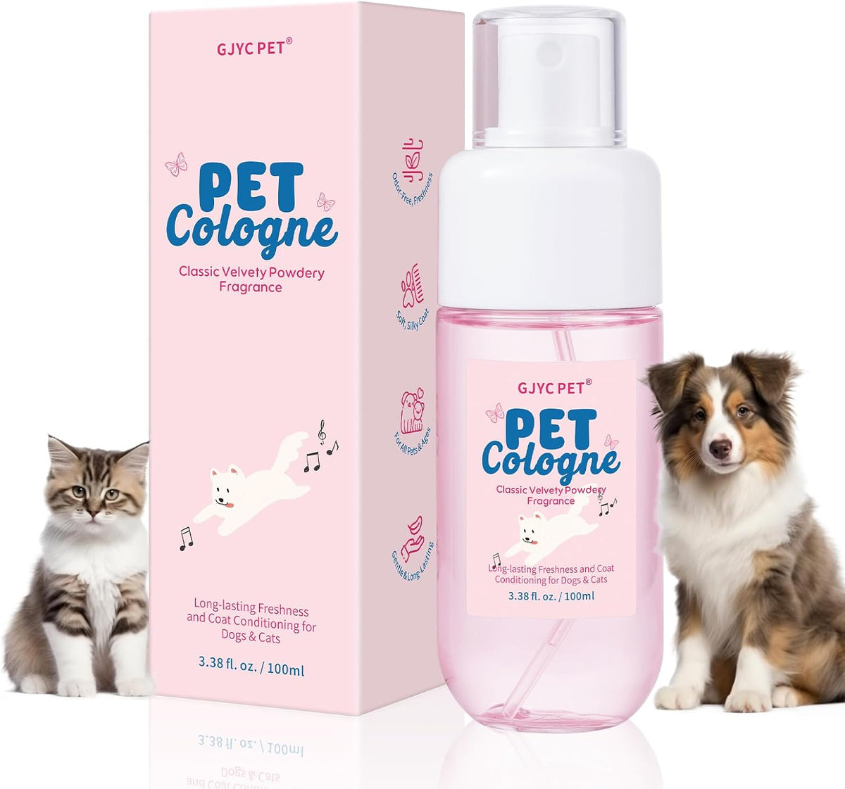 Dog & Cat Cologne, Long-Lasting Classic Powdery Scent