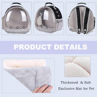 Portable Small Animal Backpack Travel Breathable Pet Carrier Bag - Black / Backpack - image 4
