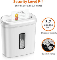 Amazon Basics Cross Cut Paper and Credit Card Shredder for Security - 8-Sheet, Heavy Duty, White