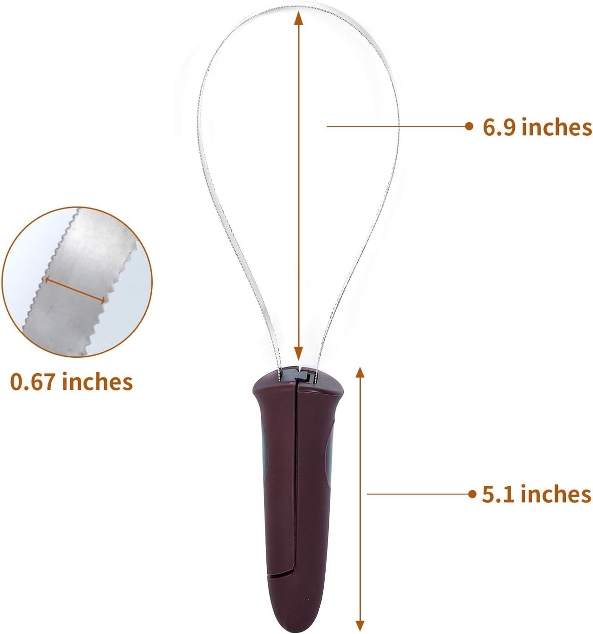 BOTH WINNERS Dual-Sided Shedding Blade with Stainless Steel Blade - Burgundy - image 4