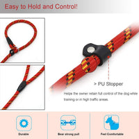 Dog Rope Leash, Dog Training Leash for 10-80 lb - Red - image 3