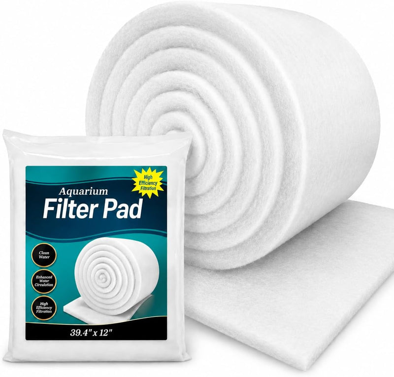 MAQIHAN Aquarium Filter Media Pad, White Filter Floss - 1