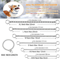Hotlion heavy duty chrome metal dog slip collar chain with two O-rings - view 4