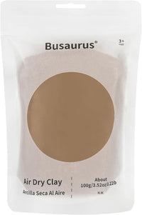 Busaurus 100g brown earth tone air dry foam clay in a resealable bag - view 2