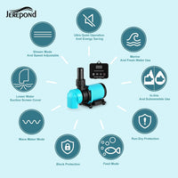 660GPH Aquarium Return pump with LCD display controller - 660GPH 25W - image 3