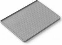 Silicone Pet Food Mat, Extra Large 34x22 Inch - Grey / 24"L x 16"W