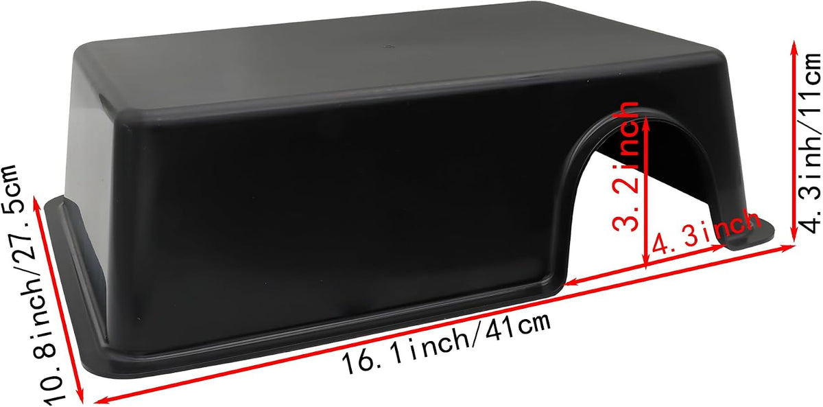 Reptile Hide Box Snake Hide Feel Secure and Safe, Gecko Hide - Black / XXL 4 Pcs - image 2
