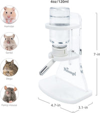 Niteangel Water Bottle with Stand for Syrian Dwarf Hamsters Gerbils - Transparent - image 2