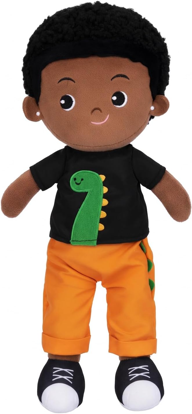 OUOZZZ Soft Baby Doll 12.6" Yellow Bee Dress Snuggle Buddy Doll – Fun for Kids & Family - D-aiden01 Dinosaur
