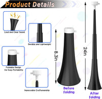 Collapsible Stadium Horn 24 Inch Vuvuzela Trumpet Blow Horns - Black - image 3