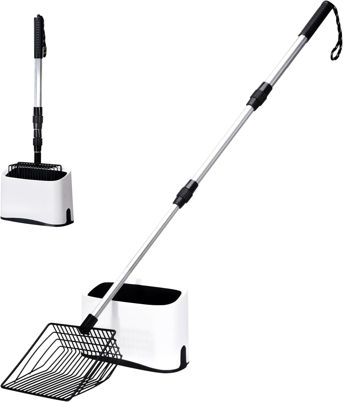 Cat Litter Scoop 43 inch Metal Litter Scooper with Stainless Steel - Long Handle