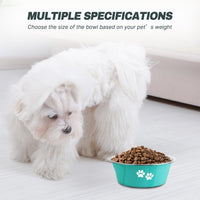 Stainless Steel Dog Bowls - Green / 3.6 Cups/29 OZ - image 2