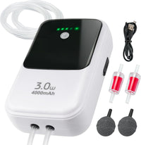 Rechargeable Aerator Portable Fish Bait Bucket Aquarium Air Pump – Essentials for Fish - 4000mAh 2outlets