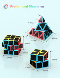 ROXENDA speed cube set with carbon fiber stickers - view 3
