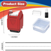 Handwriting Lines Stamp Roller Self-Inking Line Rolling Stamps - Red+yellow - image 2