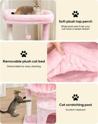 SYANDLVY Small Cat Tree for Indoor Cats - 29.6" / Pink - image 4