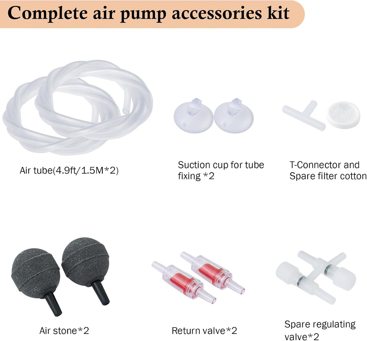 HITOP 3W 80GPH Adjustable Aquarium Air Pump - 3W-Blue - image 2