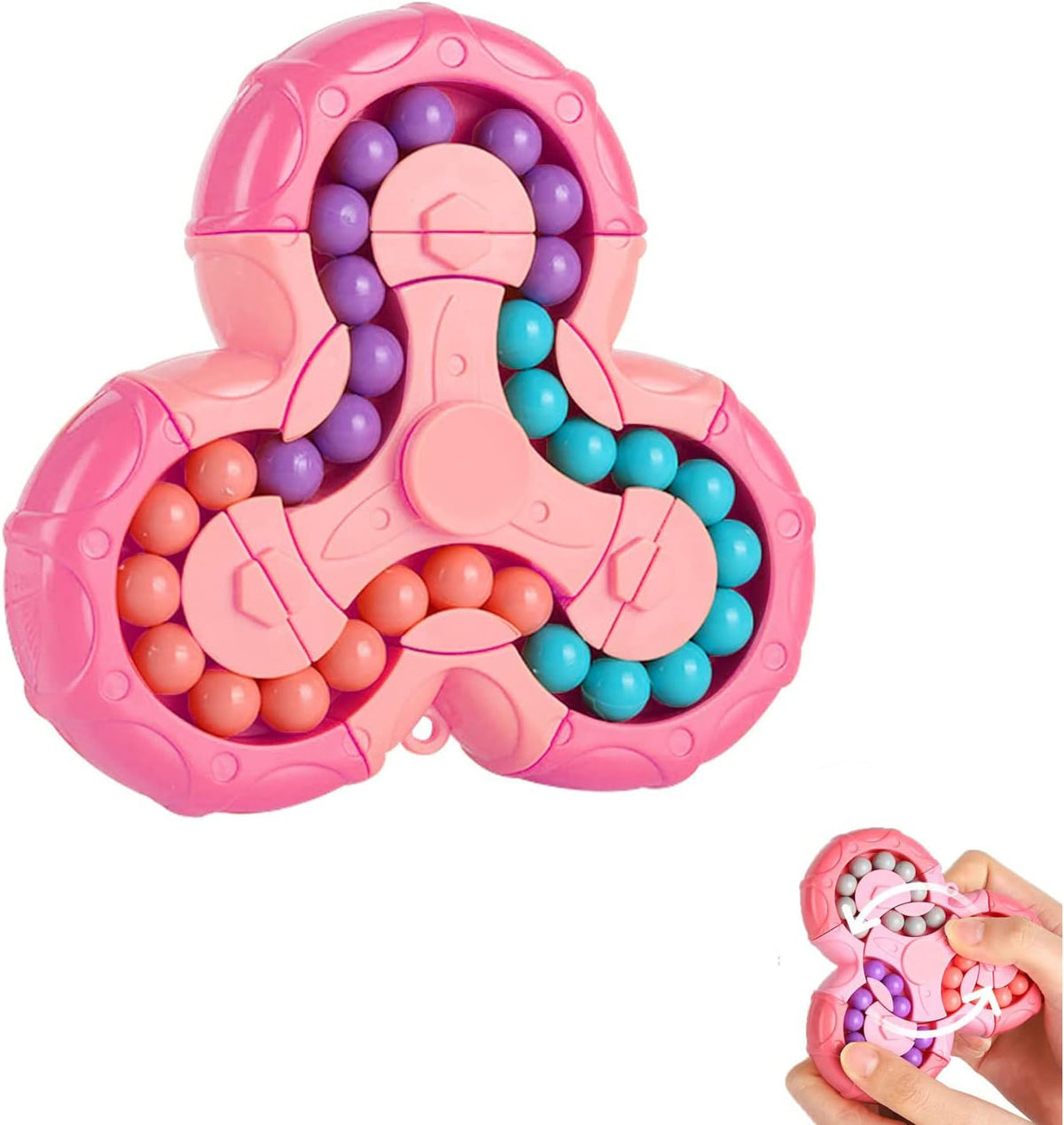 YUDANSI Magic Bean Puzzle Toy - 3head-pink