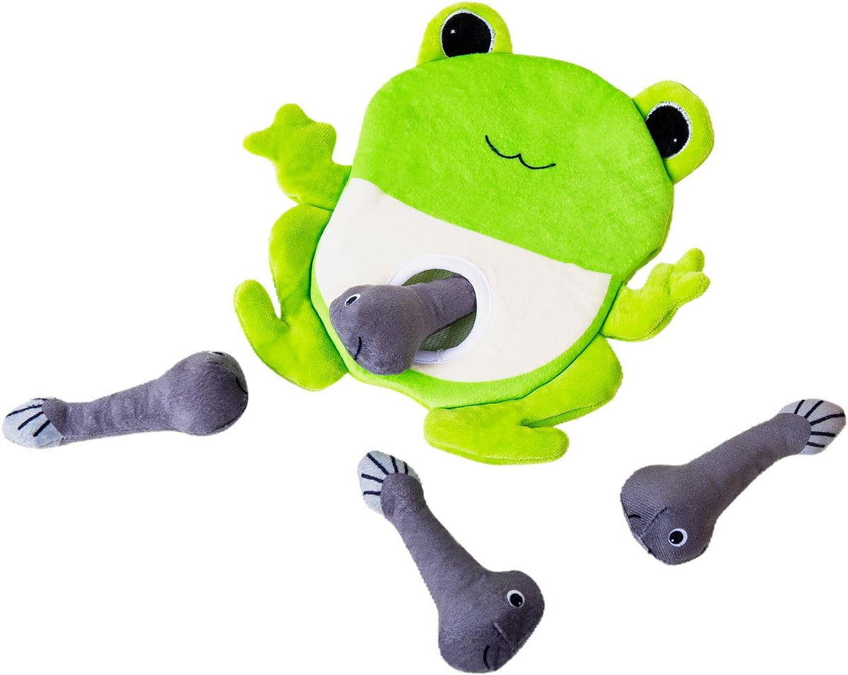 Hollypet Squeaky Hide and Seek Dog Toys for Small and Medium Dogs - Frog