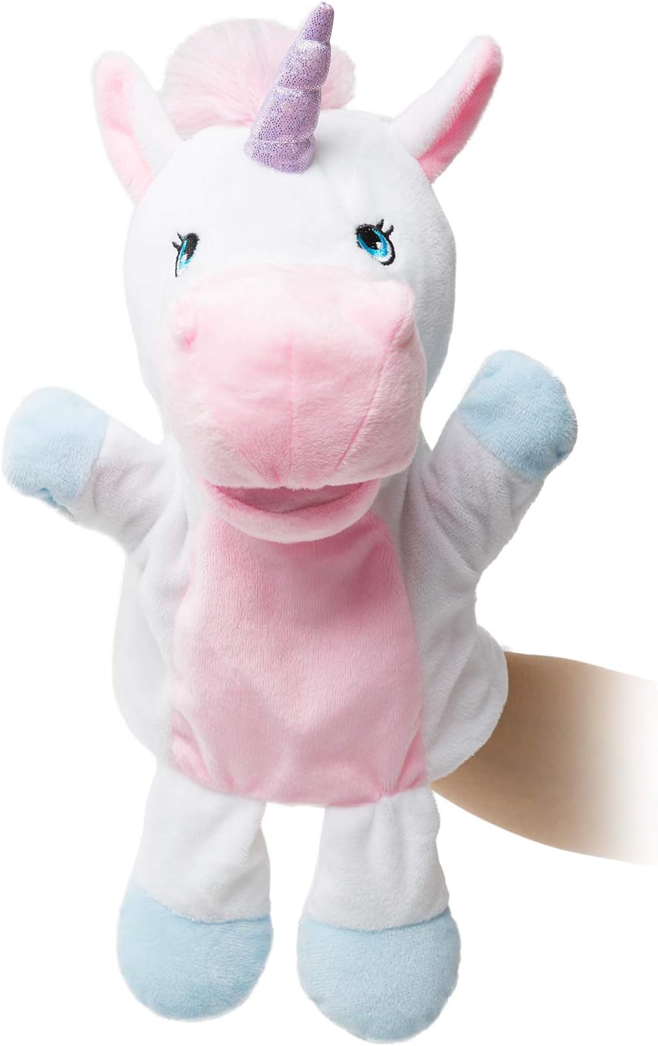 HollyHOME 13 inch plush shark hand puppet with movable mouth - view 2