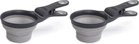 Dexas Popware for Pets Collapsible Klip Scoop - 1 Cup Capacity (Pack of 2) / Light Gray