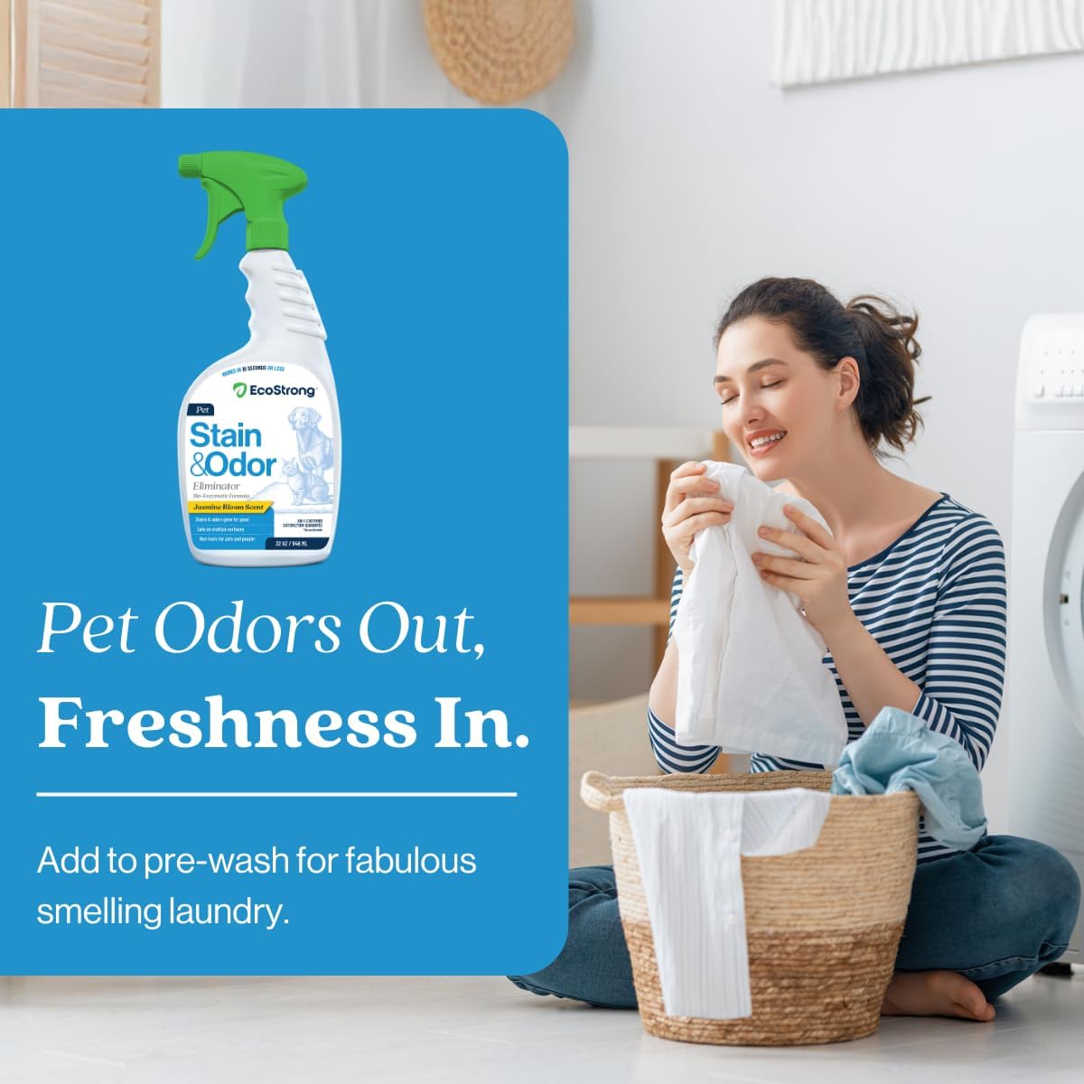 Eco Strong Pet Stain and Odor Remover - Jasmine Bloom / 32 Fl Oz (Pack of 1) - image 3