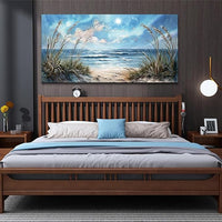 hyidecorart Large Wall Decor For Bedroom Framed Wall Art For Living Room Sunshine Ocean Scenery Painting Blue Sea Waves Wall Pictures Office Modern Canvas Prints Artwork Aesthetic Home Decorations