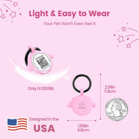 QR & NFC Pet ID Tag, Silent Silicone Dog Name Tag - Pink-dog - image 2