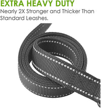 Heavy Duty Dog Leash - 2 Handles by Padded Traffic Handle for Extra Control, 6foot Long - Perfect - 6 ft / Dark Blue - image 3