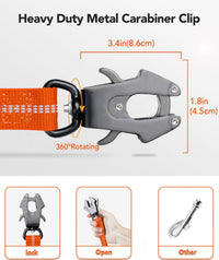 Joytale Tactical Bungee Dog Leash, Shock Absorbing No Pull - Orange - image 2