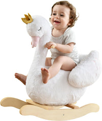 labebe Kids Rocking Horse White Swan - Rocking Swan