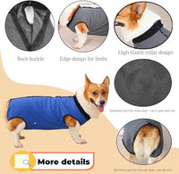 Dog Surgery Recovery Suit,Abdominal Surgical Suit for Dogs,Recovery Suit for Dogs,Prevent Licking Surgical Wound Dog Cone Alternative Blue S
