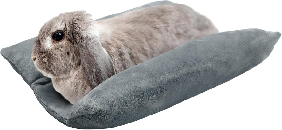15.7" x 14" Bunny Bed for Rabbit Cage, Thickened & Soft – Daily Care for Small Pets - Gray / 15.7 x 14In