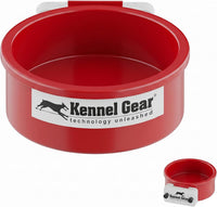 Dog Crate Water Bowl No Spill - Red
