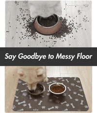 MontVoo-Absorbent Pet Feeding Mat-No Stains Pet Mat for Food - MP-BROWN / 17"x34" - image 3