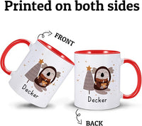 Christmas Gifts for Kids, Personalized Name Christmas Coffee Mug, Cute Hot Chocolate Cocoa Mug, Winter Holiday Cups for Children, Customized Christmas Birthday Gifts for Women Families Friend