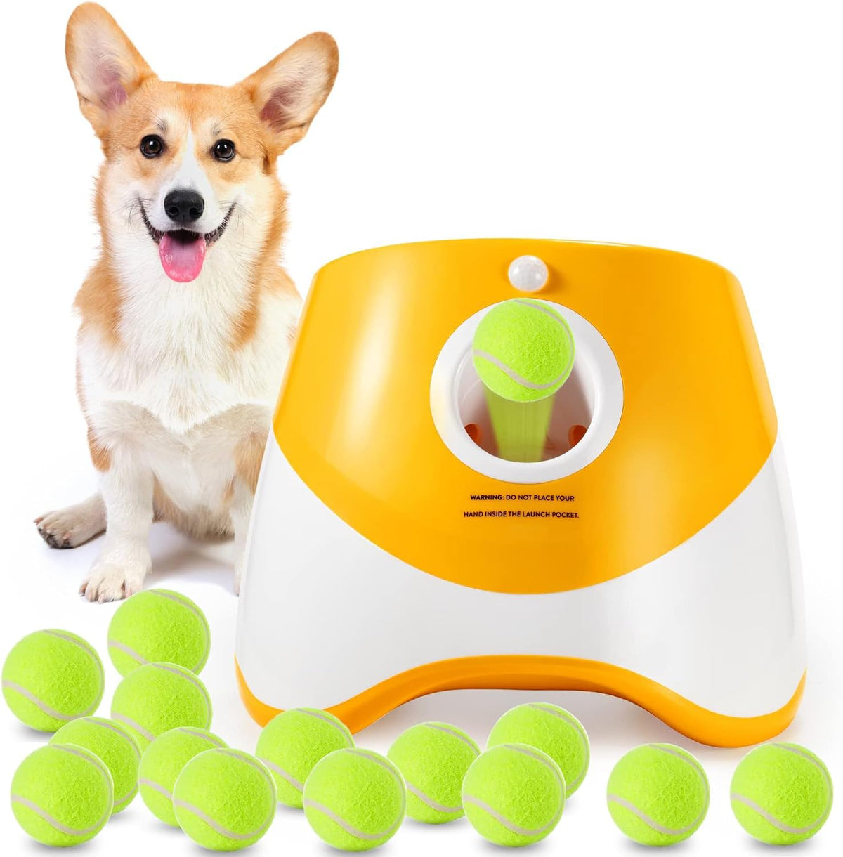 MEKAPLE Automatic Dog Ball Launcher - Launcher - Orange