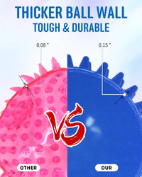 Pweituoet 4.5” Heavy Duty Squeaky Dog Balls for Medium Large Dogs - 4.5"red and blue - image 3