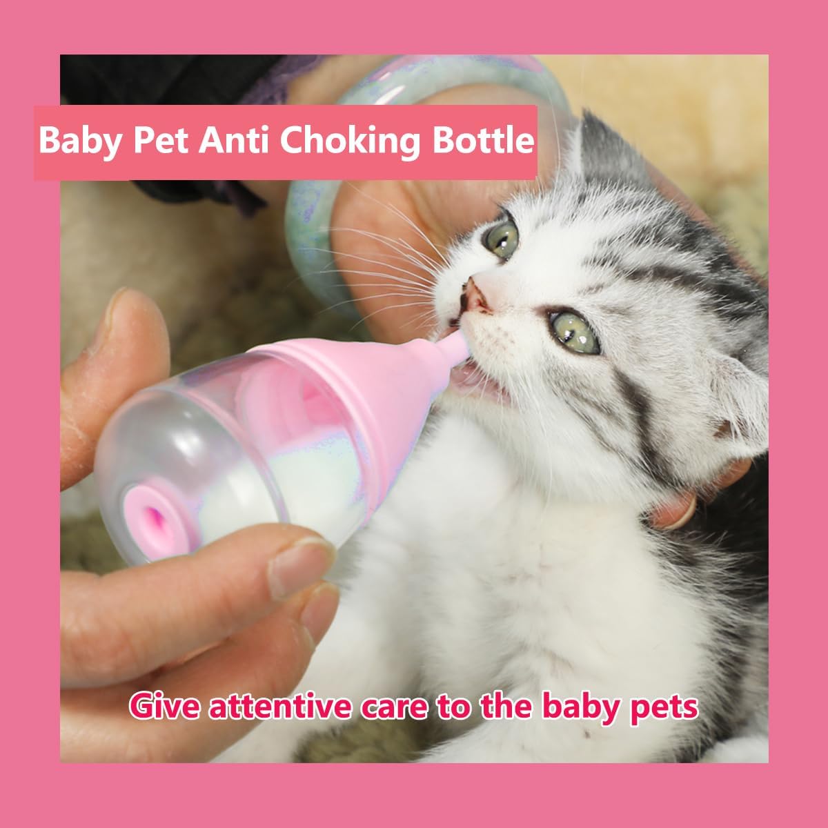 40 ml puppy and kitten nursing bottle with replaceable silicone nipples - view 3