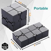 Infinity Cube Fidget Toys for Kids - Black / 1.5 x 1.5 Inches - image 2