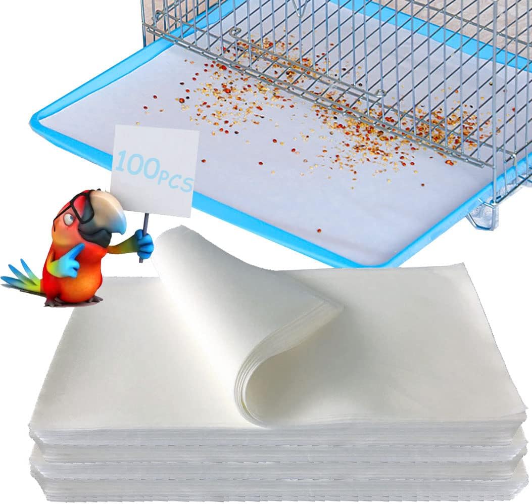Firdnyohs 100PCS Bird Cage Liner Papers