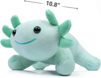 Axolotl Plush Toy, 10.8” Soft Cute Axolotl Stuffed Cotton Plush Pillow Kawaii Salamander Animal - Green - image 2