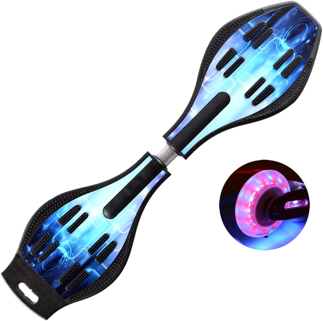 Sumeber waveboard caster board for kids and teens with two light up LED wheels - view 2