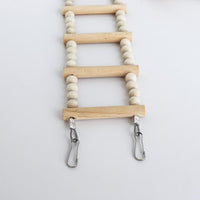 Bird Ladder Bridge, Wooden Pet Hamster Climbing & Swing Toys - 8 Steps - 19.3 × 3.14 Inch - image 3