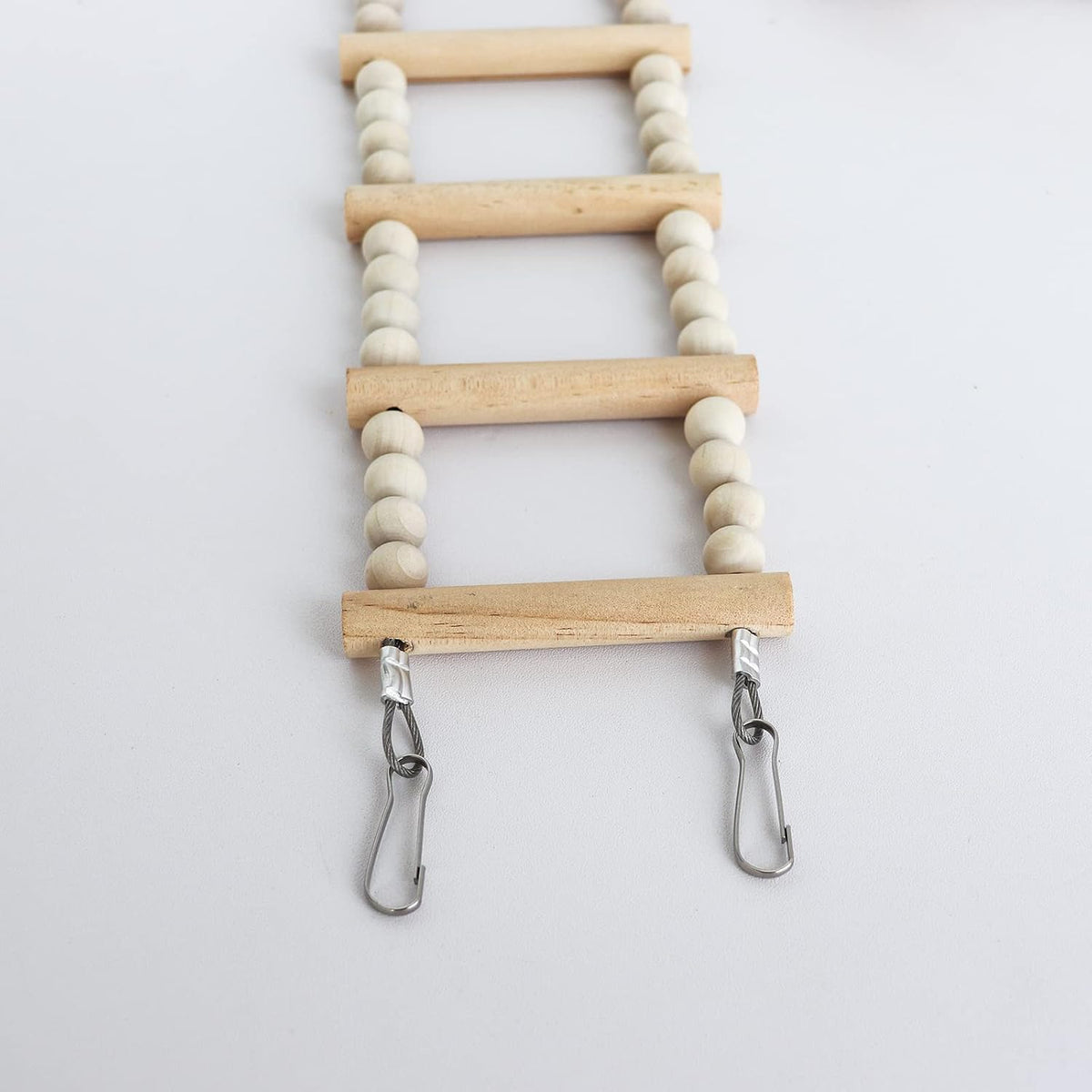 Bird Ladder Bridge, Wooden Pet Hamster Climbing & Swing Toys - 8 Steps - 19.3 × 3.14 Inch - image 3