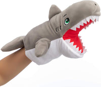HollyHOME 13 inch plush shark hand puppet with movable mouth - view 25