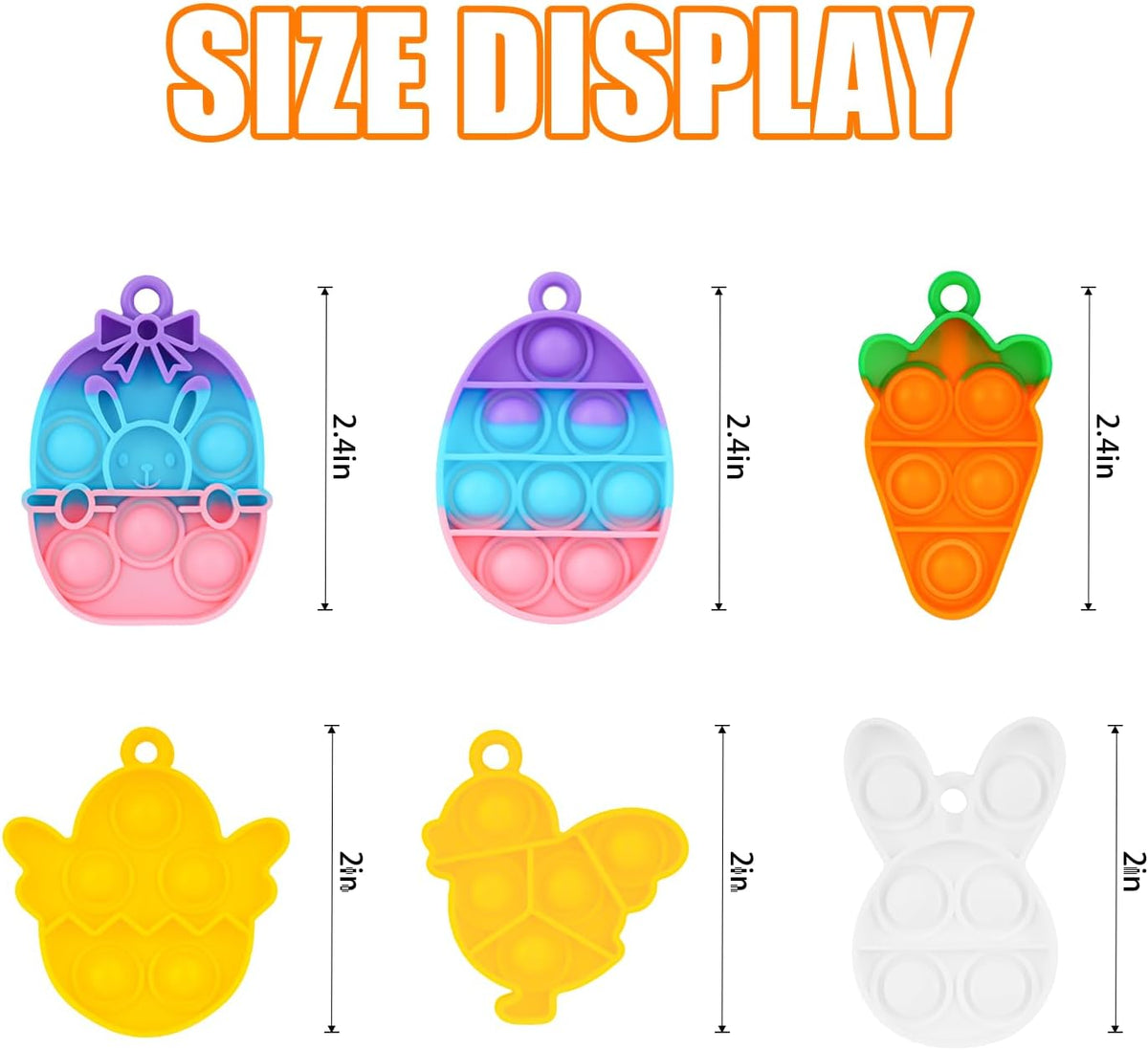 Halloween Mini Pop Bubble Fidget Toy - 24pcs-easter - image 2