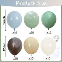 Sage Green Brown Balloons - Blue Green Brown - image 3