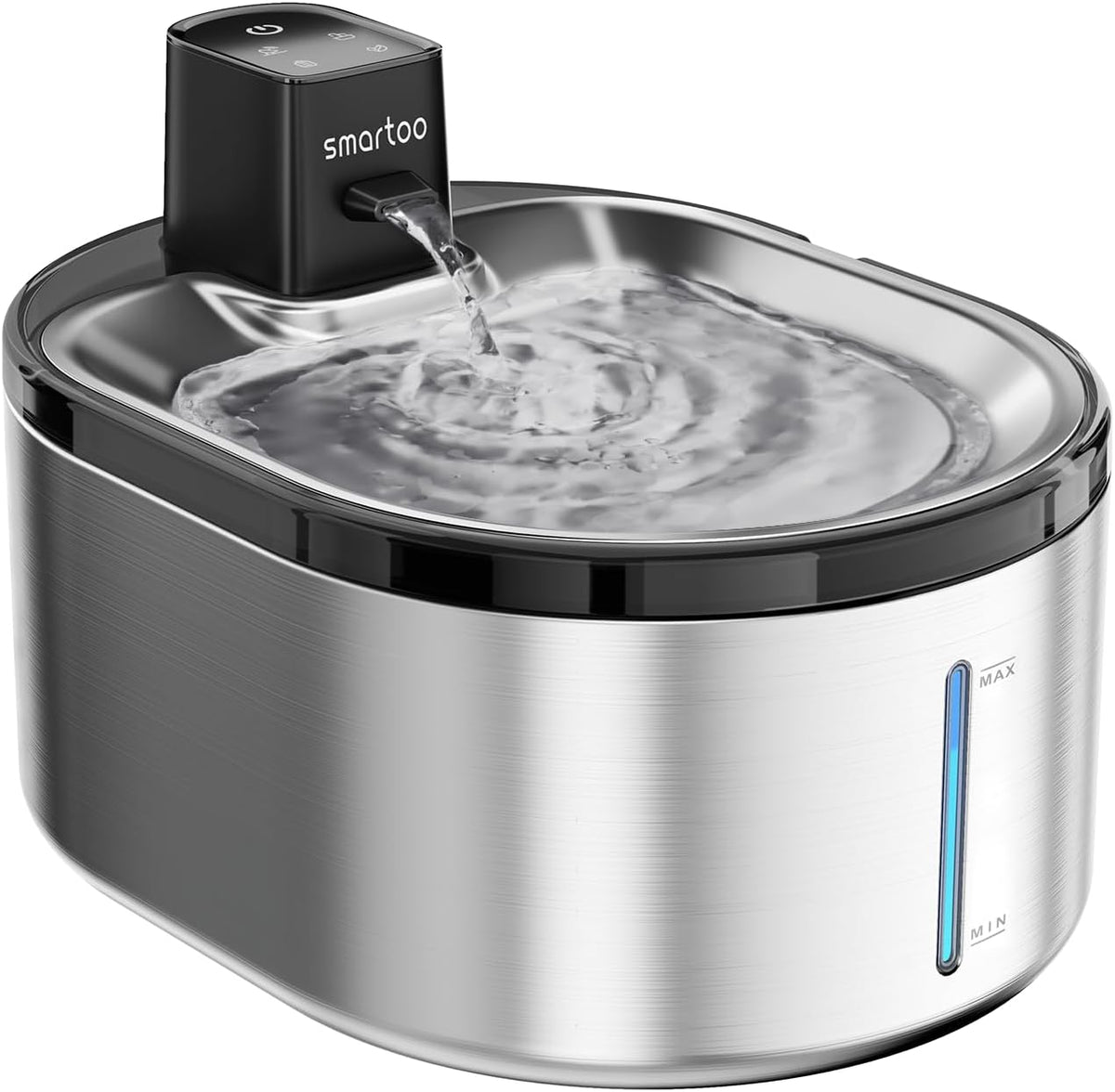 Smartoo 9 PCS Official Filters - Silver / Cat Fountain + 1 Filter + 1 Sponge